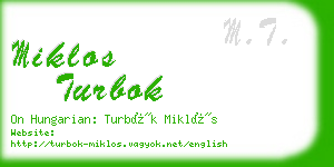 miklos turbok business card